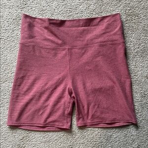 Women's High-Waisted burgundy shorts